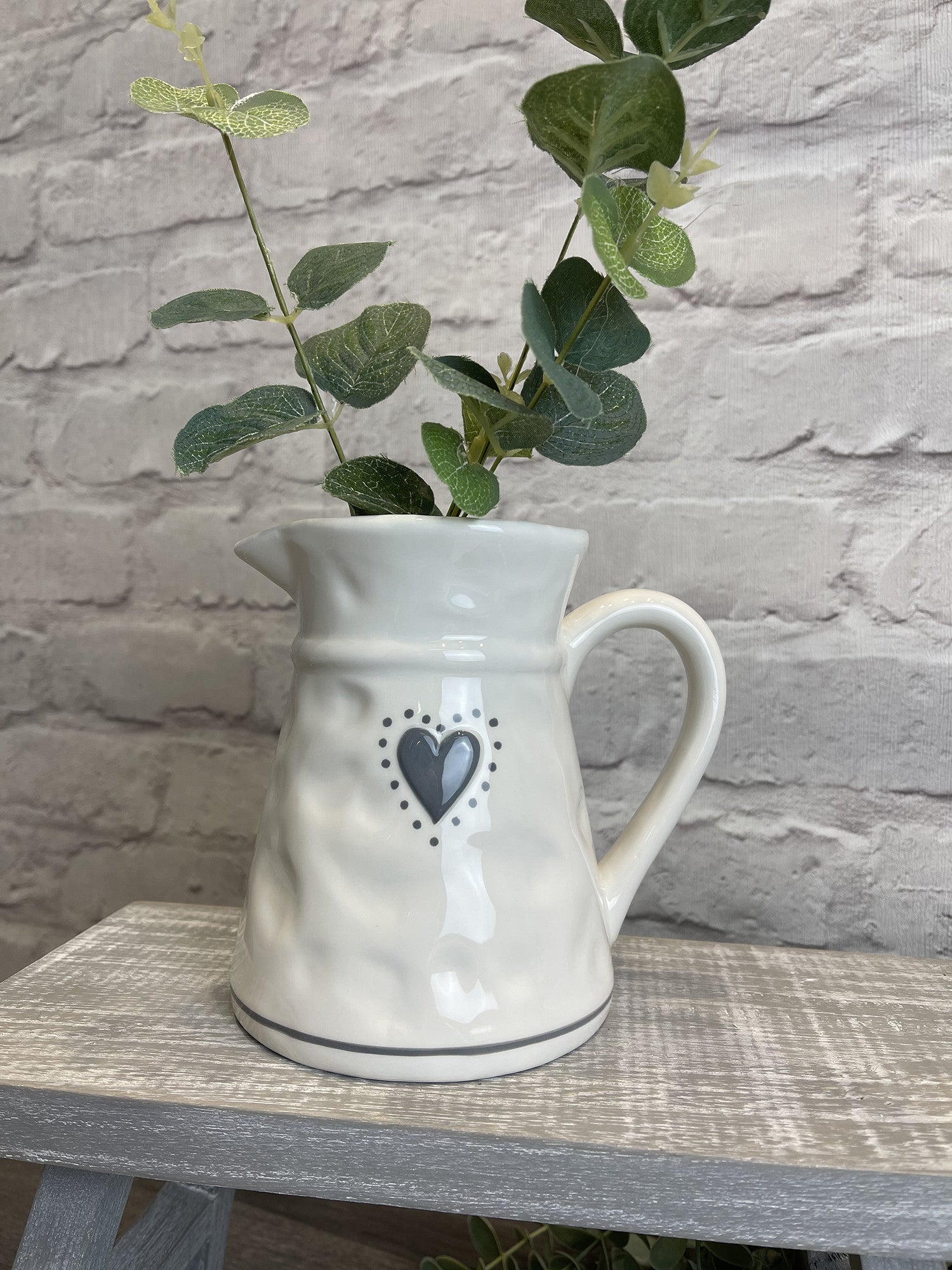 Jug with Grey Heart