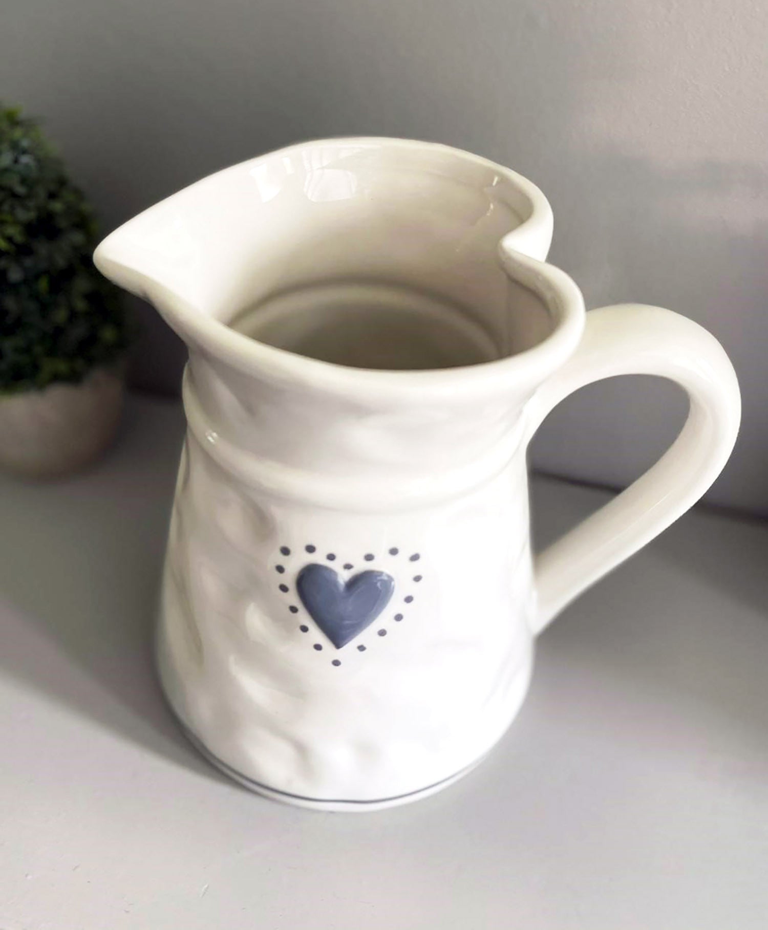 Jug with Grey Heart