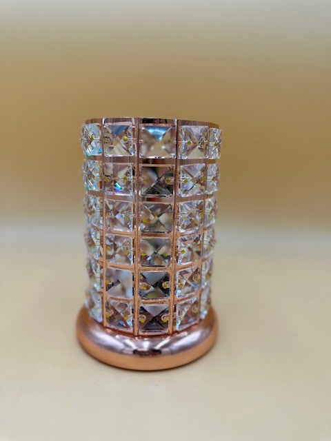 Clear - Rose Gold Crystal LED Lamp