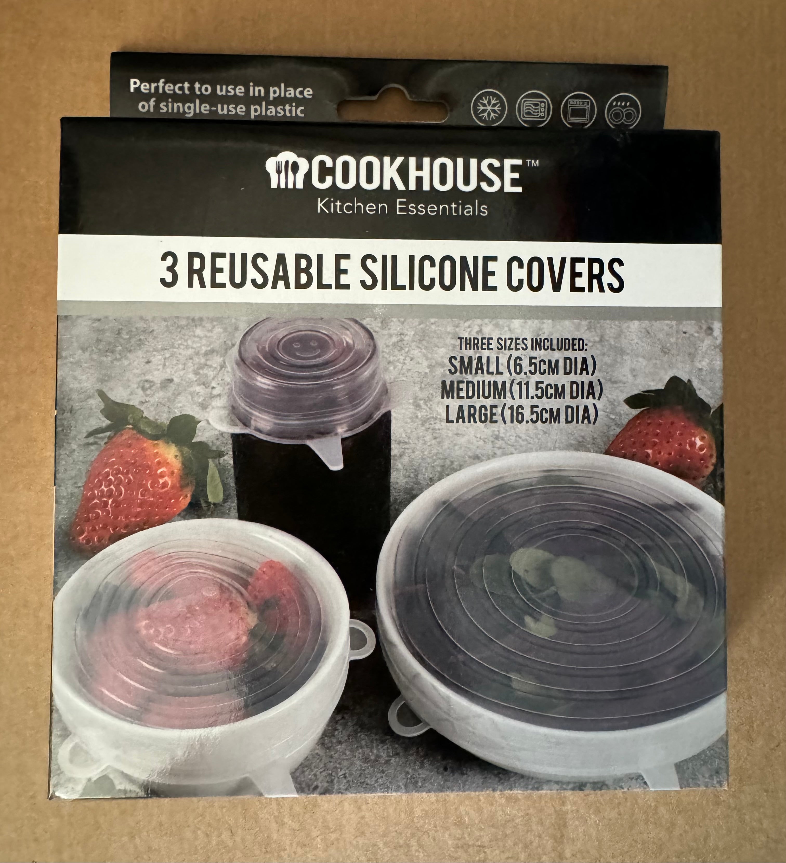 SILICONE REUSABLE COVERS SET OF 3