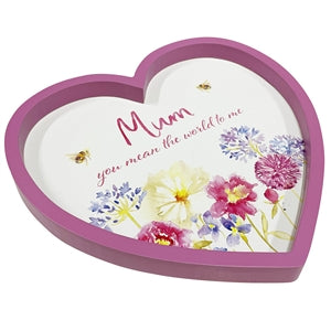 Mum Heart Tray 24cm