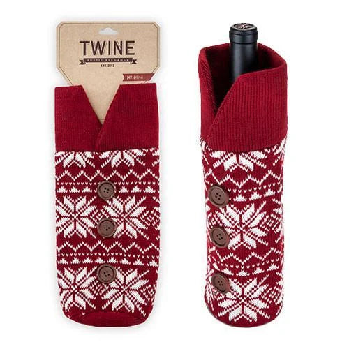 Wine Bottle Knitted Christmas Jumper