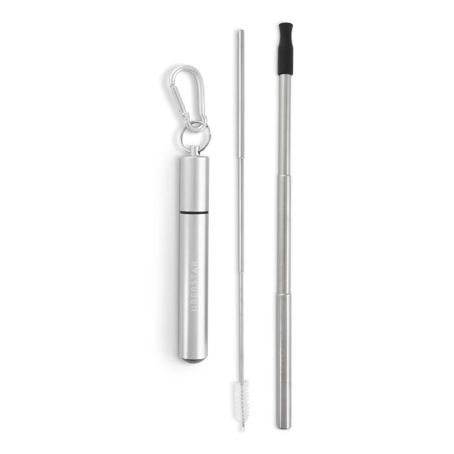 Travel Stainless Steel Straw - Silver