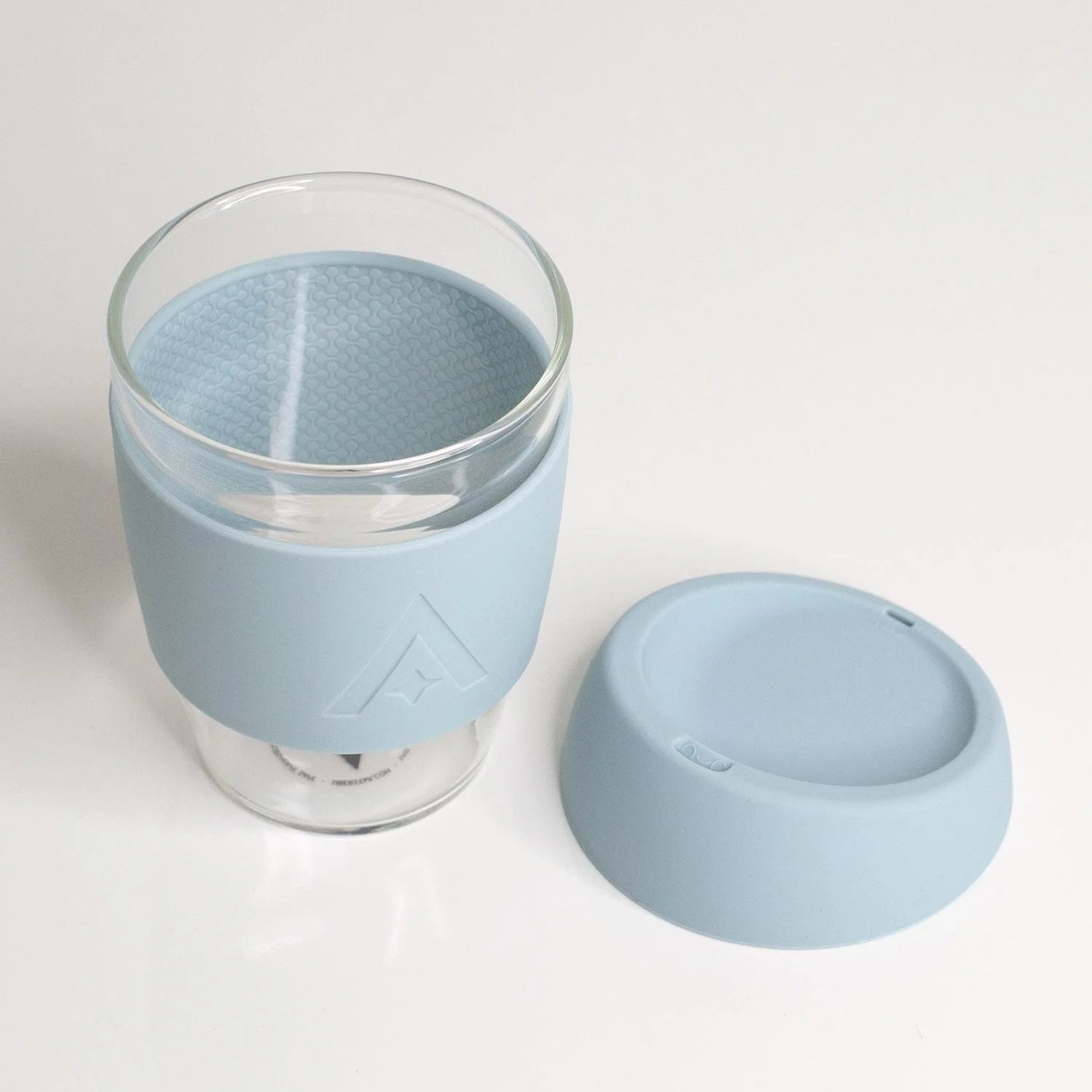 Reusable Glass Travel Cup - Cool Blue